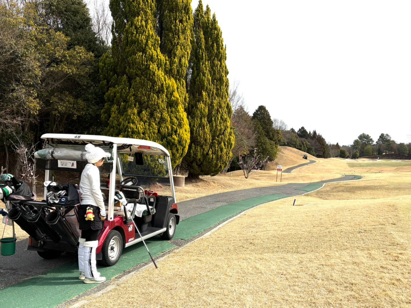 今日はコースに出て実践練習⛳️