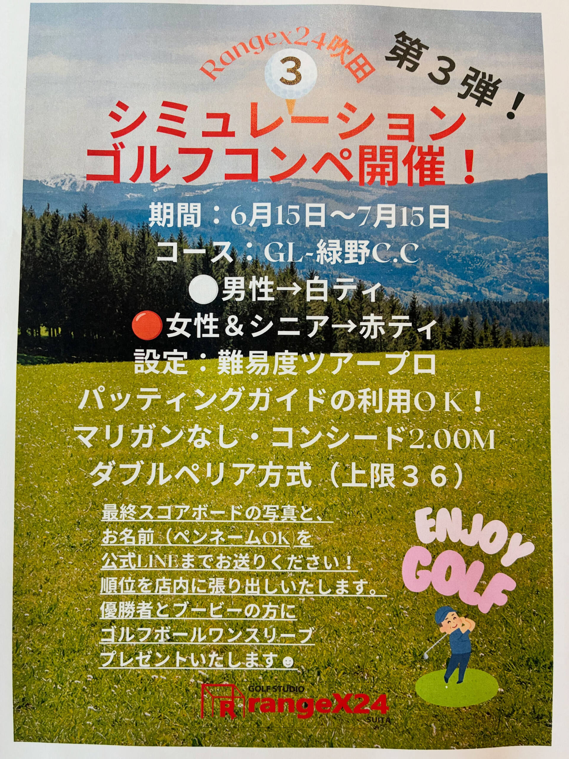 🏌️‍♂️⛳【Rangex24吹田 第3弾 シミュレーション